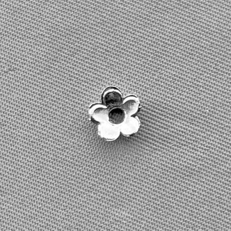 Small Flower Bead Caps 6mm Antique Silver Plated Alloy Q100 Per Pkg