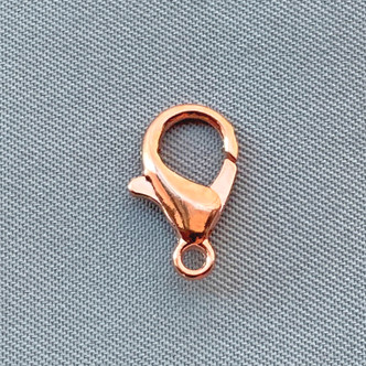 Lobster Claw Clasp 14x8mm Rose Copper Plated Alloy Q20 Per Pkg