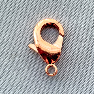 Lobster Claw Clasp 19x12mm Rose Copper Plated Alloy Q4 Per Pkg