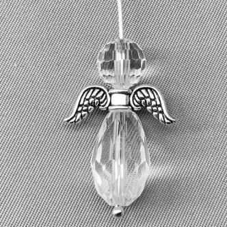 Small Angel Wing Beads 6x18mm Antique Silver Plated Alloy Q50 Per Pkg