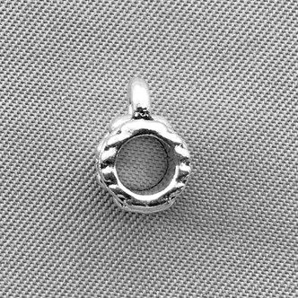 Dotted Bails 10x6mm Antique Silver Plated Alloy Q50 Per Pkg