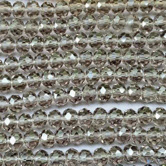 Flint 6x4mm Faceted Rondelle Chinese Crystal Glass Beads Per Strand