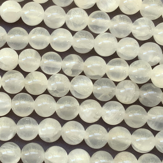Selanite 8.5mm Round Ball Semi-Precious Beads Per Strand