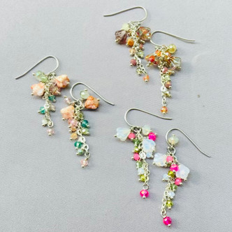 Botanicals Flower Dangle Chandelier Earrings DIY Jewelry Making Mini Kit