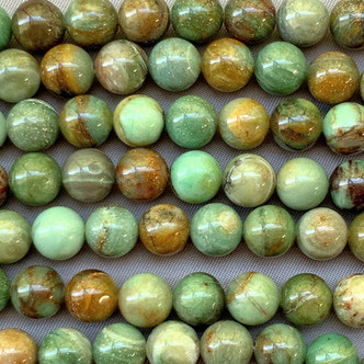 Pilbara Prase 8mm Round Ball Semi Precious Stone Beads Per Strand