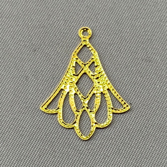 Art Deco Drop Filigree 6 Loop Chandelier Links 23x17mm Gold Plated Iron Alloy Q100 Per Pkg