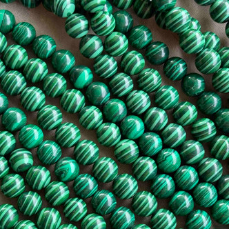 8mm Round Calsilica Festival Lime Green Man Made Semi Precious Stone Beads Per Strand