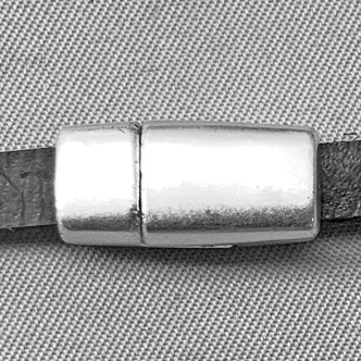 Rectangle Magnetic Leather Clasp Glue On Leather Cord End 16x8mm Antique Silver Plated Alloy Q2 Per Pkg