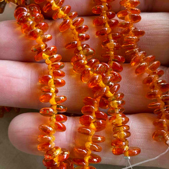 6mm Lentil Coin Czech Glass Sunshine Dust 50 Beads Per Strand