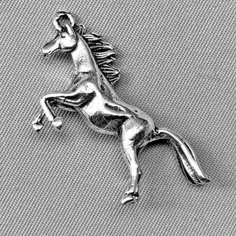 Rearing Horse Charms 30x15mm Antique Silver Plated Alloy Q3 Per Pkg