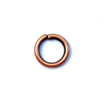 Round Open 6mm Jump Rings 18 Gauge Antique Copper Plated Alloy Q200 Per Pkg