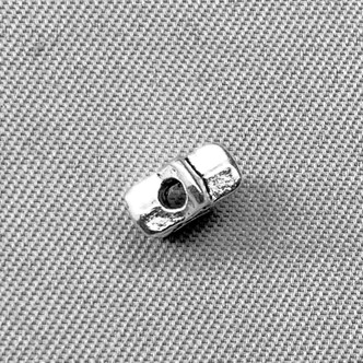Small Stars Beads 6mm Antique Silver Plated Q100 Per Pkg