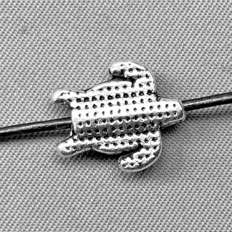 Turtle Beads 13x12mm Antique Silver Plated Alloy Q30 Per Pkg
