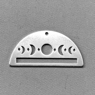 Moon Phases Half Circle Links Charms 14x28mm Antique Silver Plated Alloy Q2 Per Pkg