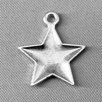 American Flag Star America Charms 23x20mm Antique Silver Plated Alloy Q6 Per Pkg