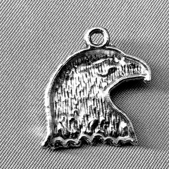 Bald Eagle Head Bird Profile Charms 22mm Antique Silver Plated Alloy Q6 Per Pkg