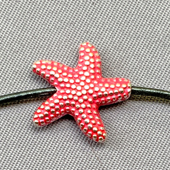 Coral Patina Starfish Beads 14x13mm Antique Silver Plated Alloy Q10 Per Pkg