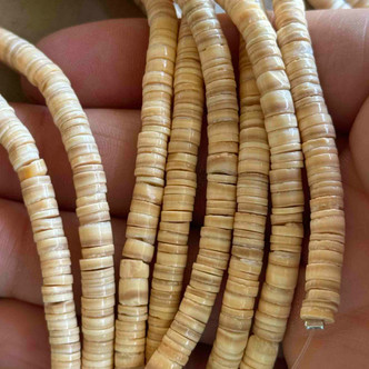 5mm Melo Shell Heishi Beads Per Strand