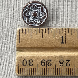 Celtic Star Button White Patina Antique Copper Plated Alloy 15x6mm Q12 Per Pkg