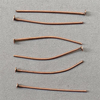 Nail Headpins 1 3/8 Inch 21 Gauge Antique Copper Plated Alloy Q200 Per Pkg