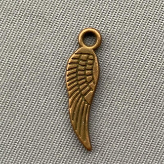 Angel Wing Charms 18x9mm Antique Copper Plated Q30 per Pkg