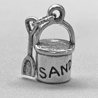 Sand Bucket Ocean Beach Charms 15x10mm Antique Silver Plated Alloy Q6 Per Pkg