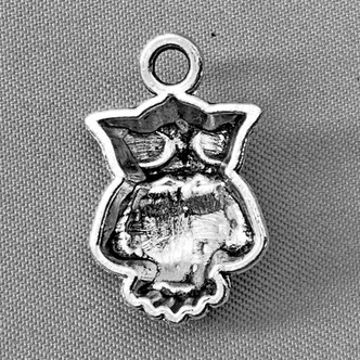 Owl Charms 20x12mm Antique Silver Plated Alloy Q6 Per Pkg