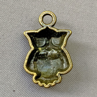 Owl Charms 20x12mm Antique Brass Plated Alloy Q6 Per Pkg
