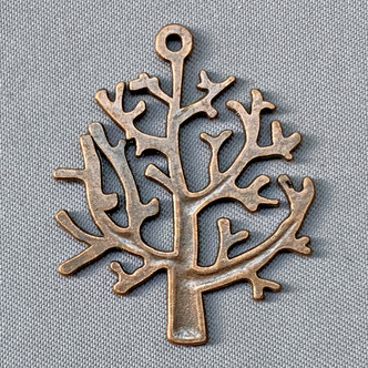Autumn Winter Leafless Tree Charms 32x26mm Antique Copper Plated Alloy Q6 Per Pkg