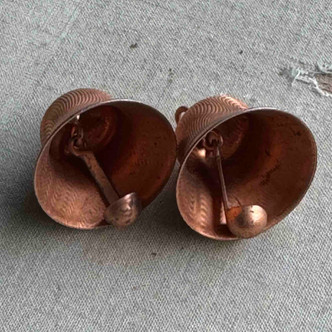 25mm Vintage Ringing Bells Copper Plated Steel Q2 Per Pkg