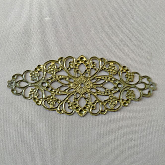 Large Oval Filigrees 80x35mm Antique Brass Plated Alloy Q24 Per Pkg