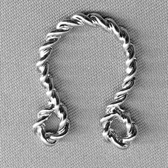Braided Horseshoe 2 Loop Links 21x20mm Antique Silver Plated Alloy Q6 Per Pkg