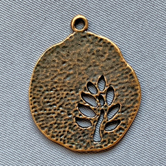 Leaf Tree Charms 28x22mm Antique Copper Plated Alloy Q6 Per Pkg