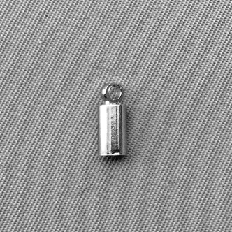 3mm Glue On Leather Cord Ends 9x3.5mm Platinum Plated Alloy Q100 Per Pkg