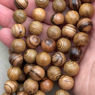 12mm African Wenge Wood Beads Round Cedar Scented Q16 Per Strand