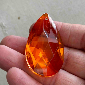 Orange Prism Pendant Teardrop Chandelier Crystal 50mm Per Pc