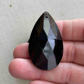 Jet Black Pendant Teardrop Chandelier Crystal 50mm Q2 Per Pkg