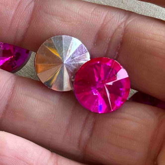 16mm Rivoli Crystal Fuchsia Q4 Per Pkg