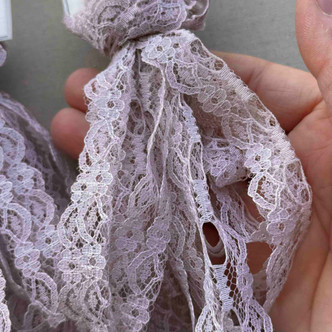 Earl Gray Hand Dyed Lace Ribbon 8 Feet Per Bundle