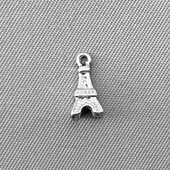 Tiny Eiffel Tower Paris Parisian Charms 10x5mm Antique Silver Plated Alloy Q12 Per Pkg