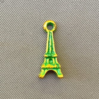 Green Patina Eiffel Tower Paris Parisian Charms 16x6mm Gold Plated Alloy Q6 Per Pkg