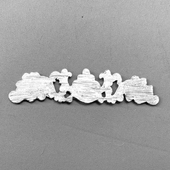 Baroque Flourish Blank Edging Embellishment 75x18mm Antique Silver Plated Alloy Q3 Per Pkg