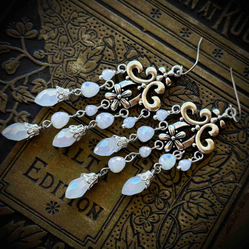 Icicle Chandelier Earrings Silver Artisan Made in the USA Per Pair