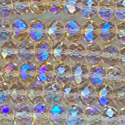 Burlap Aurora 10x8mm Faceted Rondelle Chinese Crystal Glass Beads Per Strand