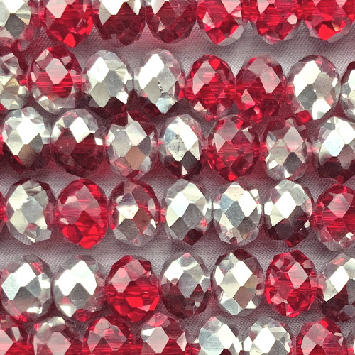 Maraschino CAL 10x8mm Faceted Rondelle Chinese Crystal Glass Beads Per Strand