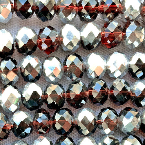 Hickory CAL 10x8mm Faceted Rondelle Chinese Crystal Glass Beads Per Strand