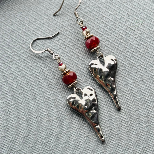 Simple Love Earrings Artisan Made in the USA Per Pair