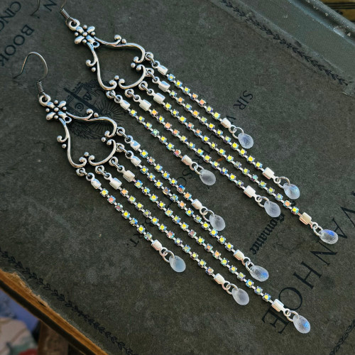 Drops of Rain Chandelier Earrings Artisan Made in the USA Per Pair