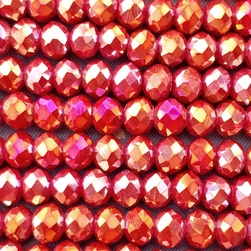 Cherry Champagne 6x4mm Rondelle Chinese Crystal Glass Beads Per Strand