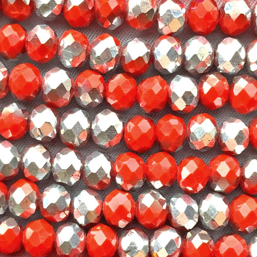 Imperial Red CAL 6x4mm Rondelle Chinese Crystal Glass Beads Per Strand